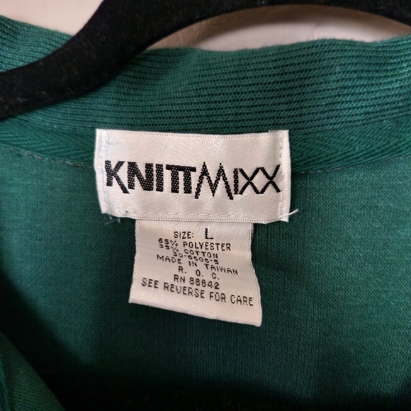 2 Piece Cardigan And Skirt KNITT MIXX size Large Green - Picture 3 of 5